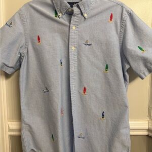 Ralph Lauren Chambray Embroidered Button Down